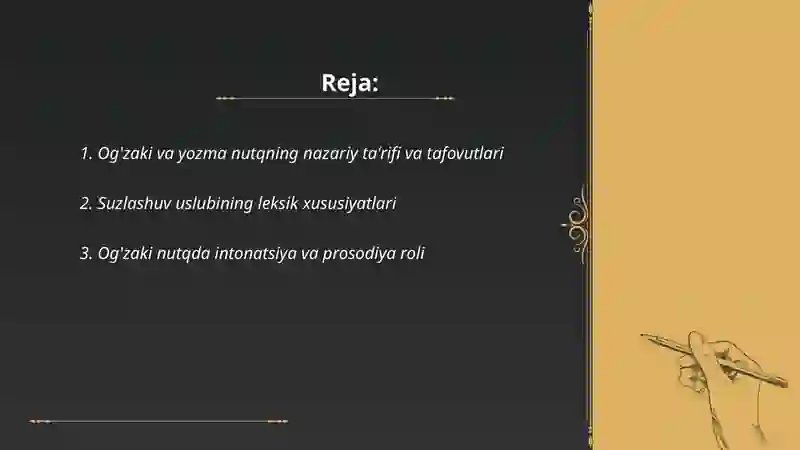 Og'zaki va yozma nutq 2