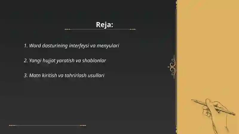 Word dasturi 2