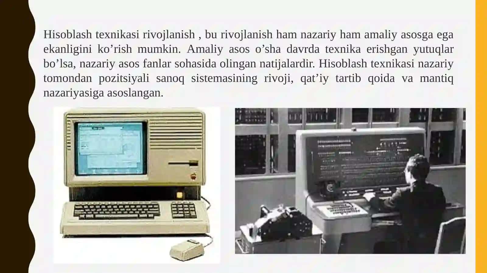 Hisoblashtexnikasi rivojanishtarixi va avlodlari 2