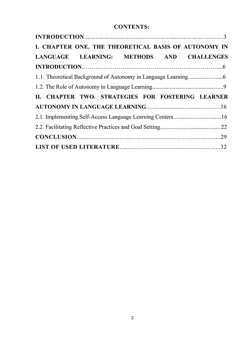Autonomy in Language Learning Methods and Challenges 2