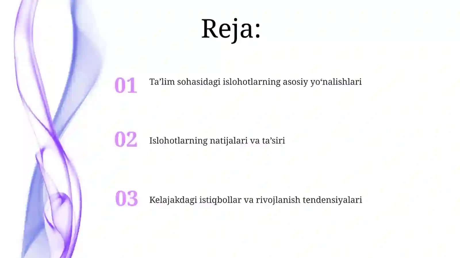 Oʻzbekiston Respublikasi dataʼlim sohasida amalga oshirilgan islohotlar 2
