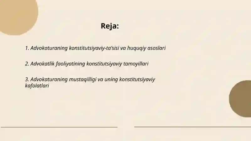 Advokaturaning konstitutsiyaviy maqomi 2