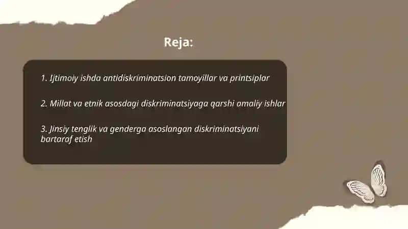 Ijtimoiy ishda antidiskriminatsion amalyot 2