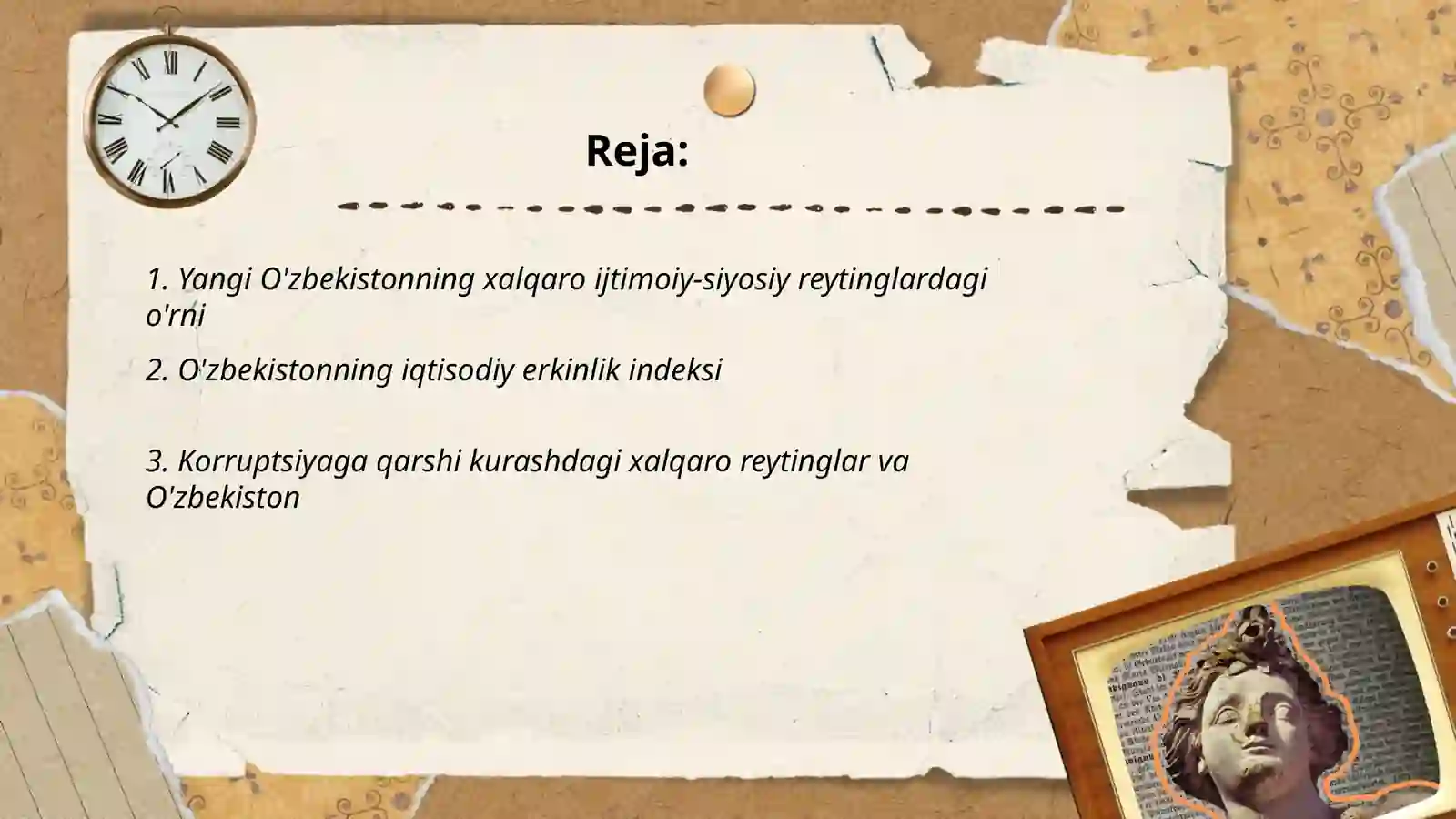 Yangi O'zbekiston ijtimoiy-siyosiy, iqtisodiy va madaniy hayotida ro'y berayotgan o'zgarishlarning xalqaro reyting va indekslardagi o'rni 2