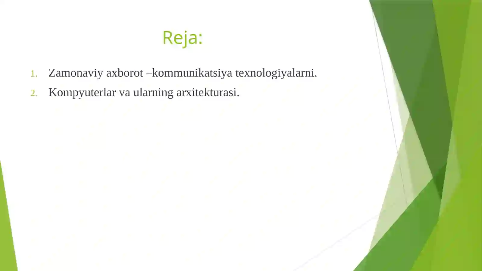Zamonaviy axborot va kommunikatsiya texnologiyalari 2