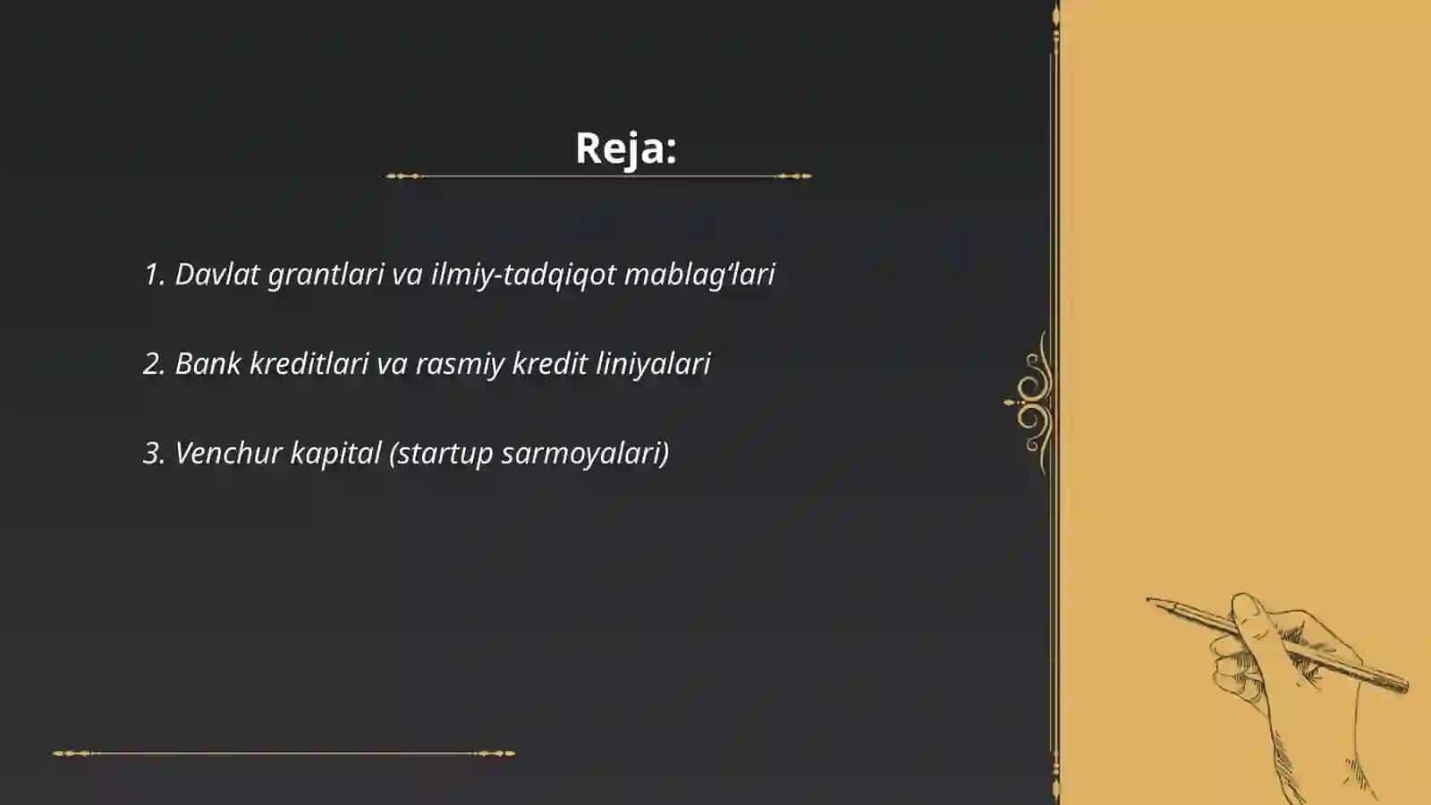 Davlat grantlari va ilmiy-tadqiqot mablagʻlari 2