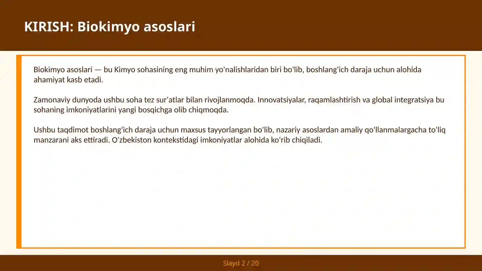 BIOKIMYO ASOSLARI 2