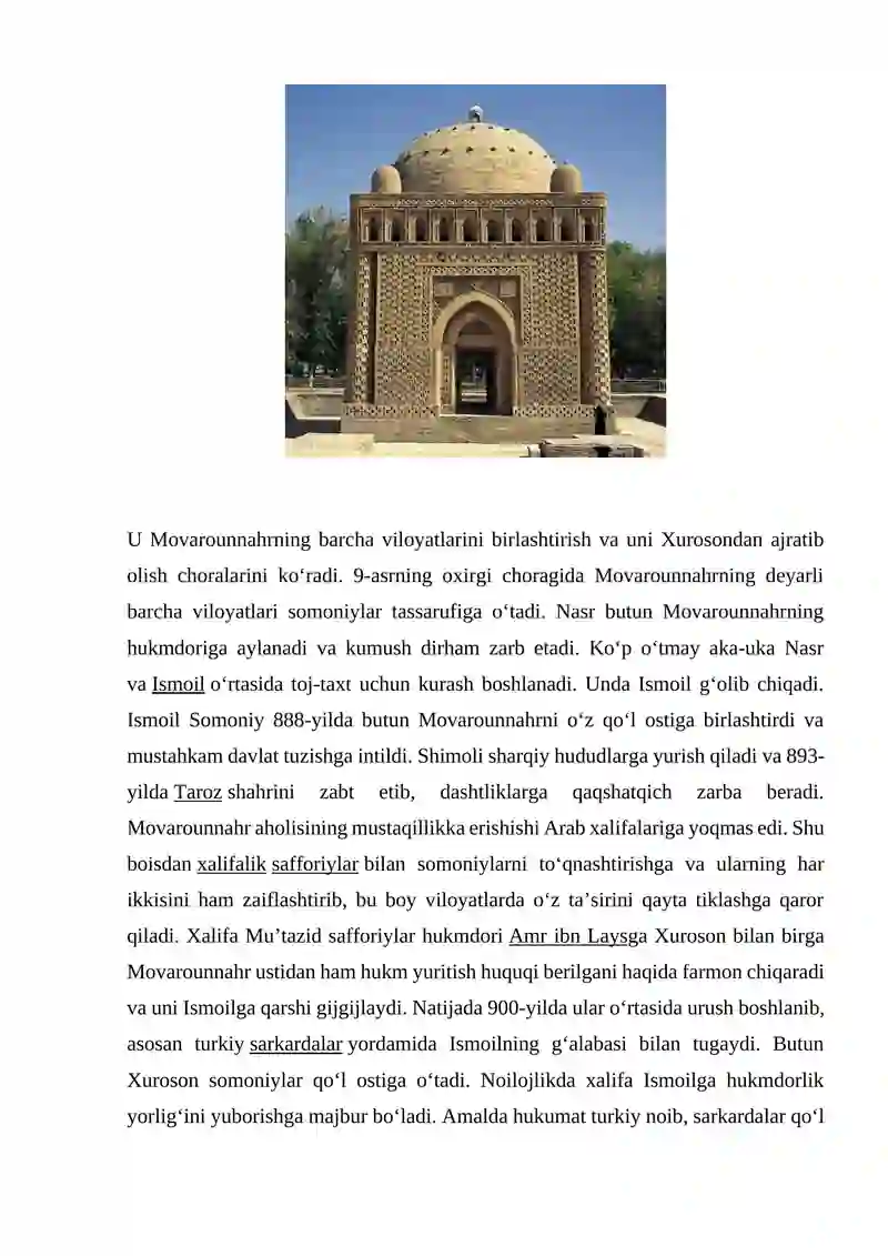 Somoniylar davlati ma’daniyati 2