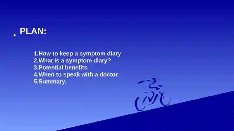 Create a symptom diary in English. 2