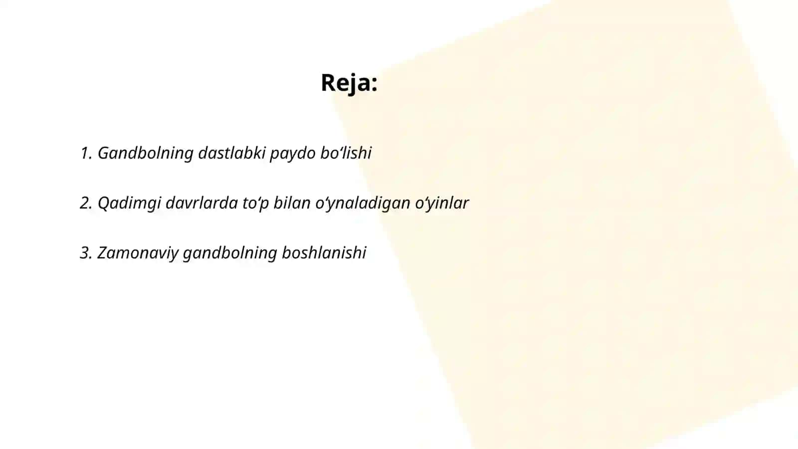 Gandbol o‘yining rivojlanishi 2