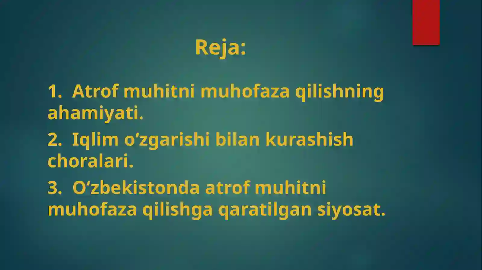 Atrof muhitni muhofaza qilish 2