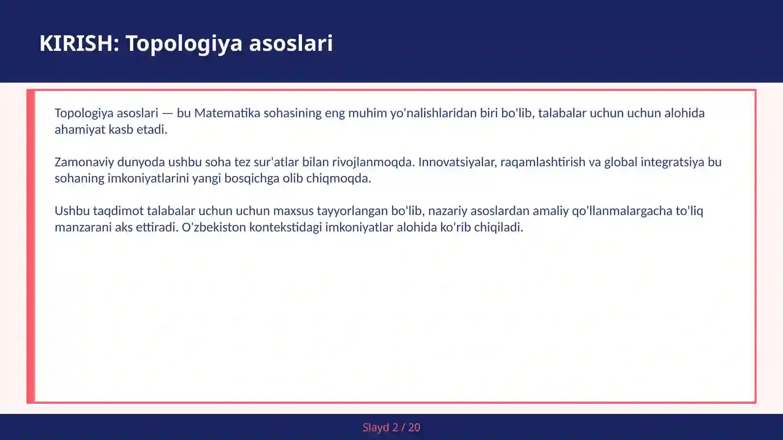 Topologiya asoslari 2