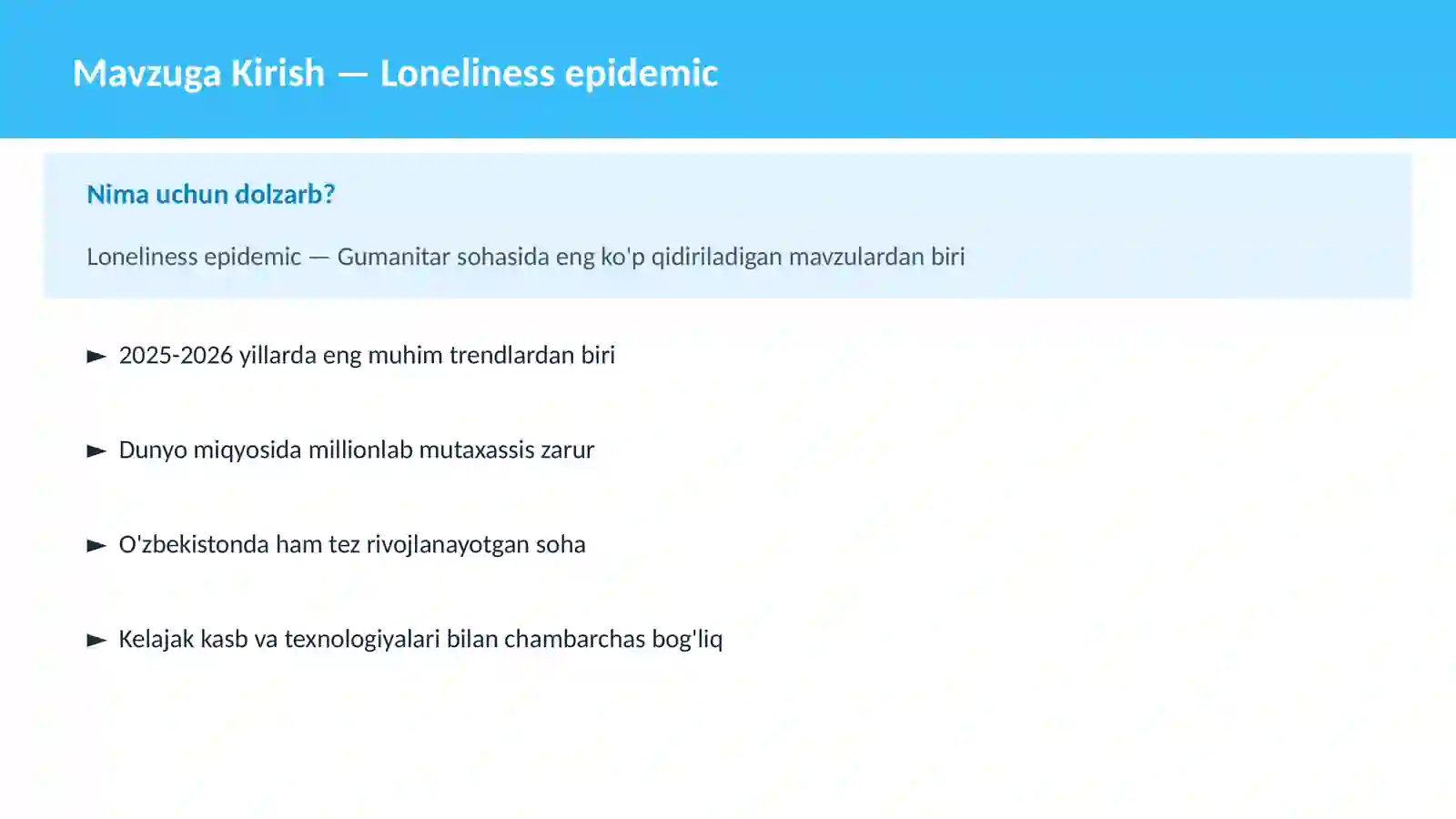 Loneliness epidemic 2