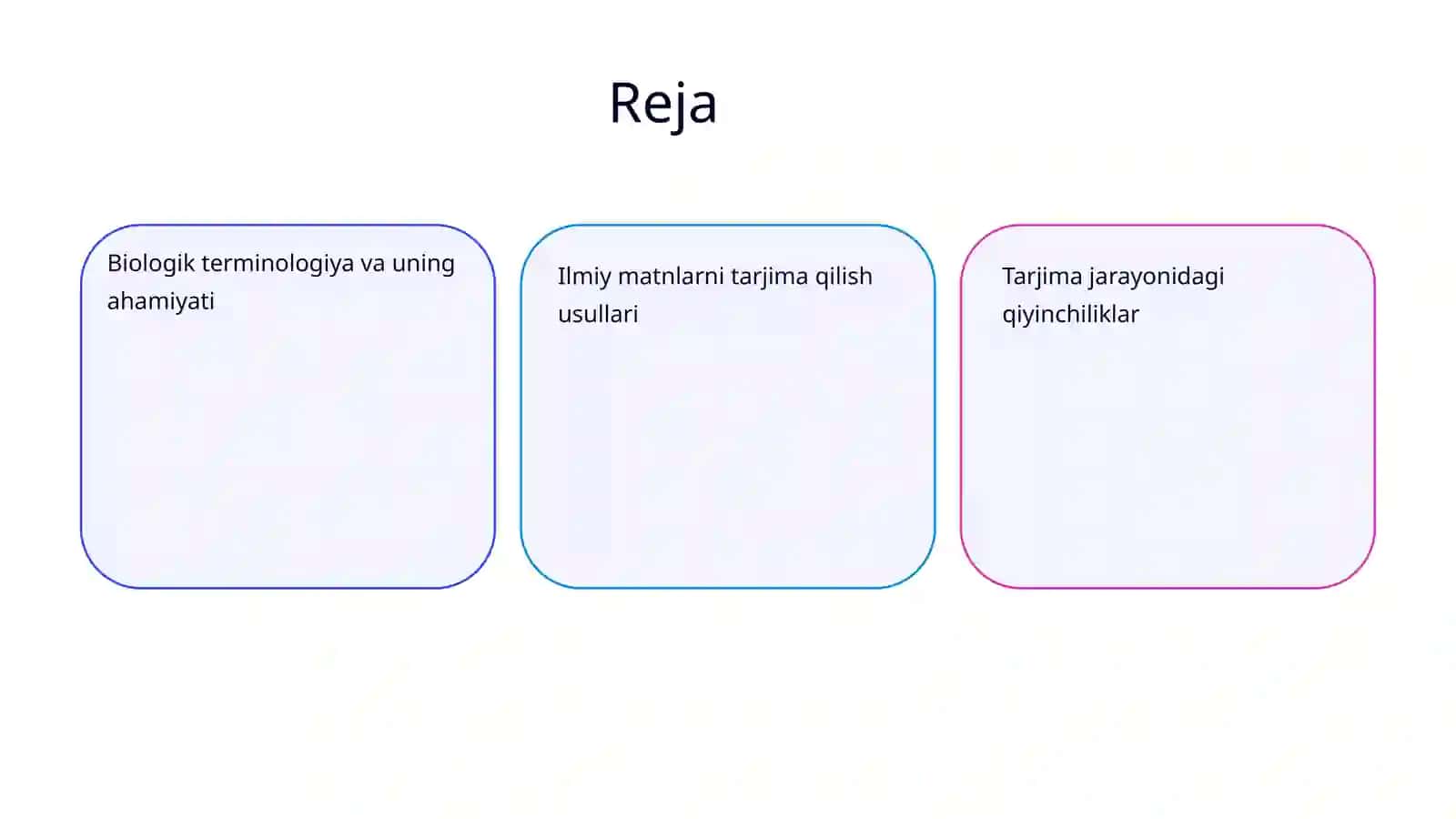 Biologiya sohalariga oid ilmiy matnlarni ketma-ket tarjima qilish 2