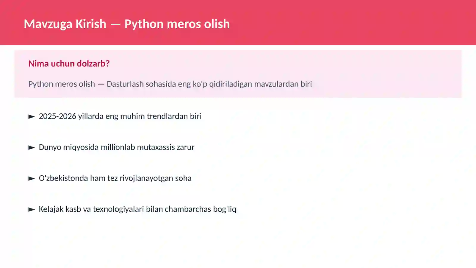 Python meros olish 2