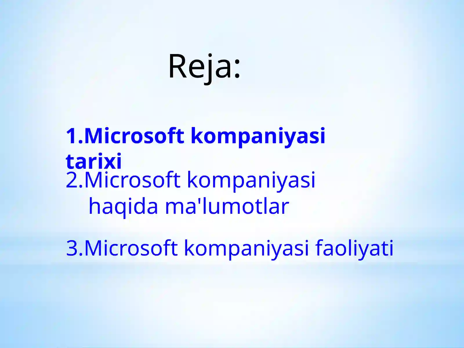 Microsoft kompaniyasi haqida 2