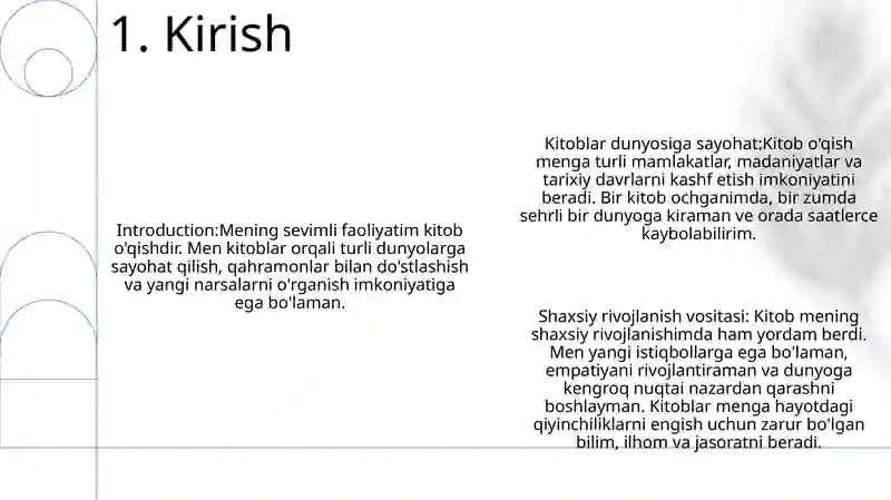 Mening Sevimli Faoliyatim 2