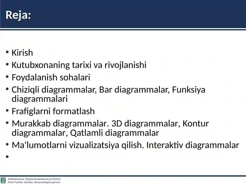 Matplotlib kutubxonasi 2