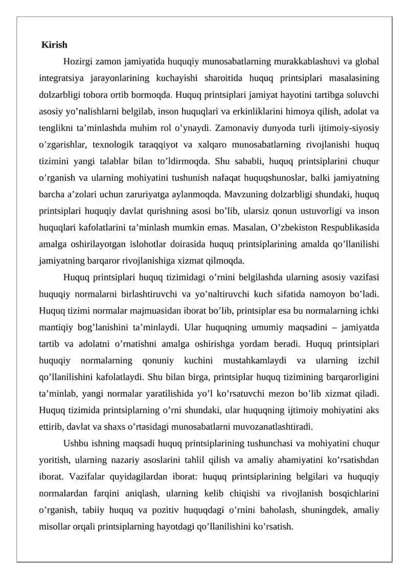 Huquq printsiplari tushunchasi va mohiyati 2