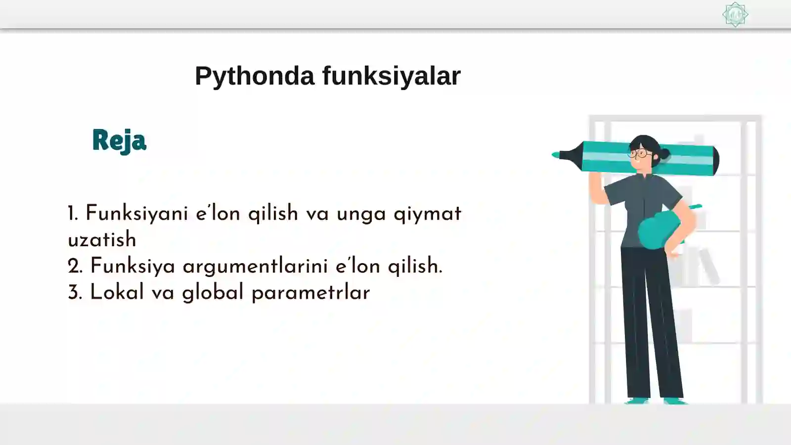 Pythonda funksiyalar 2