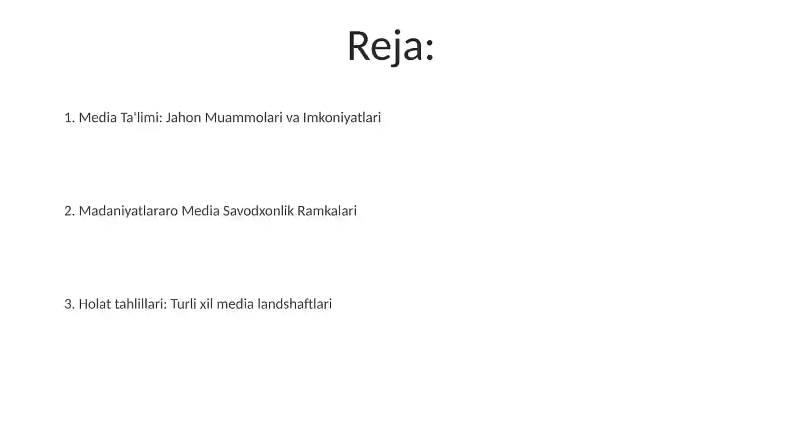 Media Ta'limi: Jahon Muammolari va Imkoniyatlari 2