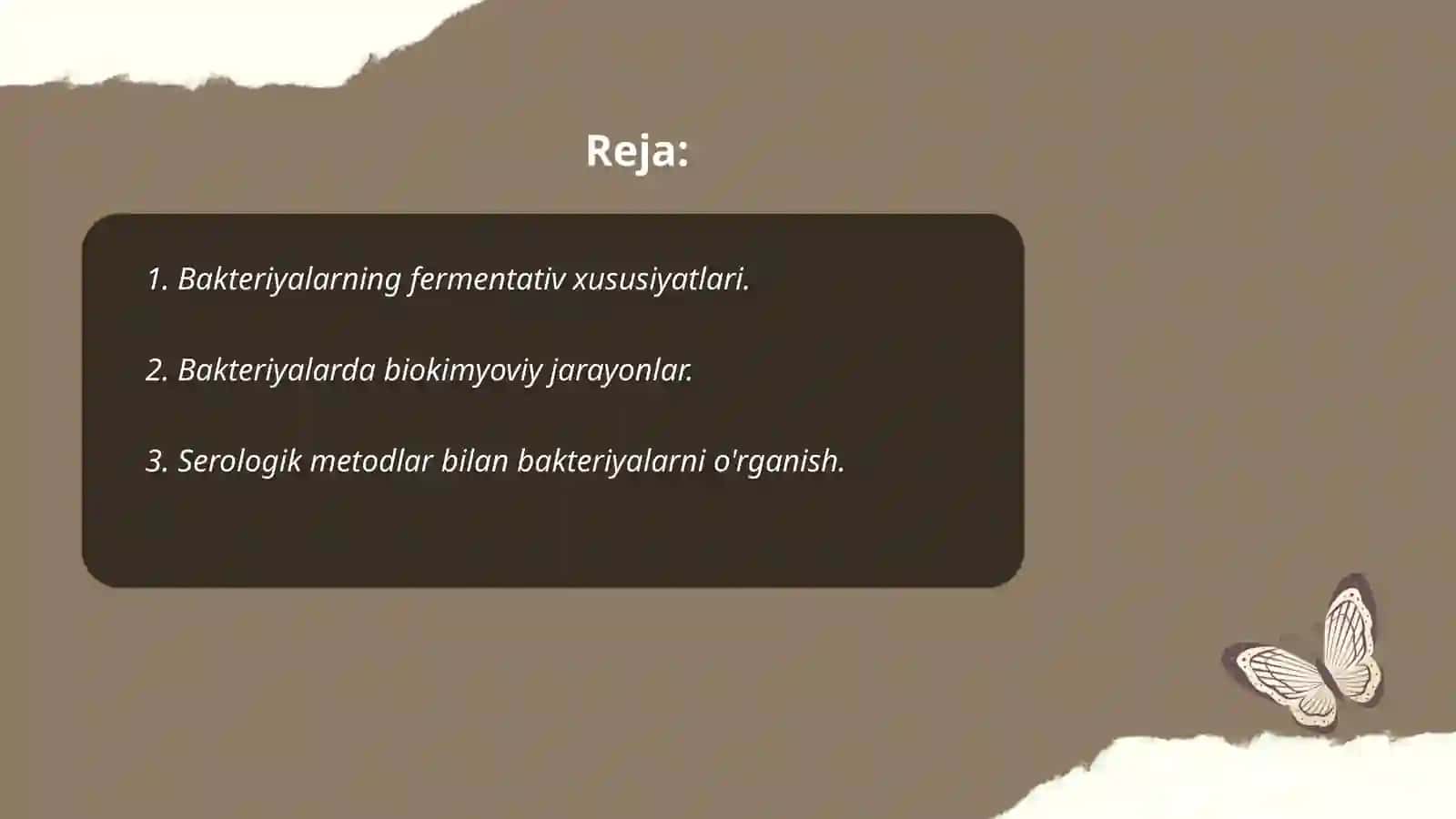 Bakteriyalarni fermentativ, biokimyoviy, serologik xususiyatlarini oʻrganish, oziq muhitlar 2