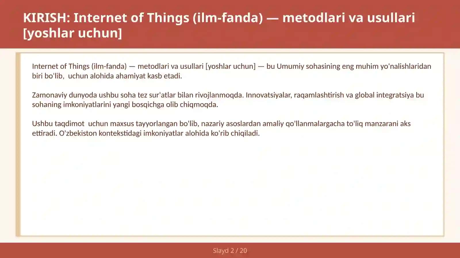 Internet of Things (ilm-fanda) — metodlari va usullari [yoshlar uchun] 2