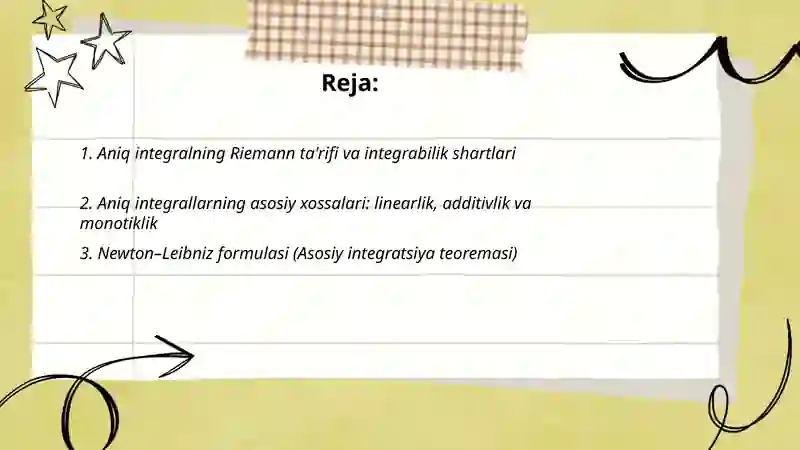 Aniq integral 2