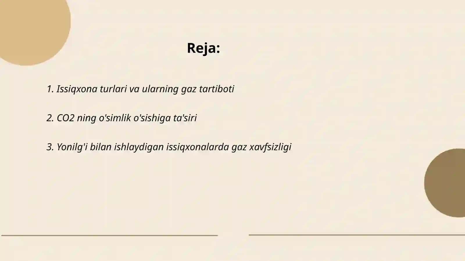 Issiqxonalarda havo-gaz tartiboti 2
