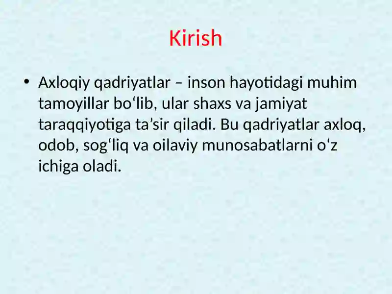 Axloqiy Qadriyatlar Falsafasi 2