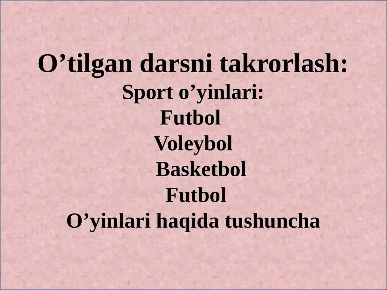 Sport o'yinlari 2