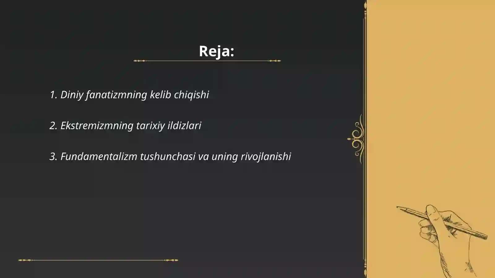 Diniy fanatizm ekstromizm fundamentalizm radikalizm va terarizmning tarixi va ularning havfsizlikka tahdidi 2