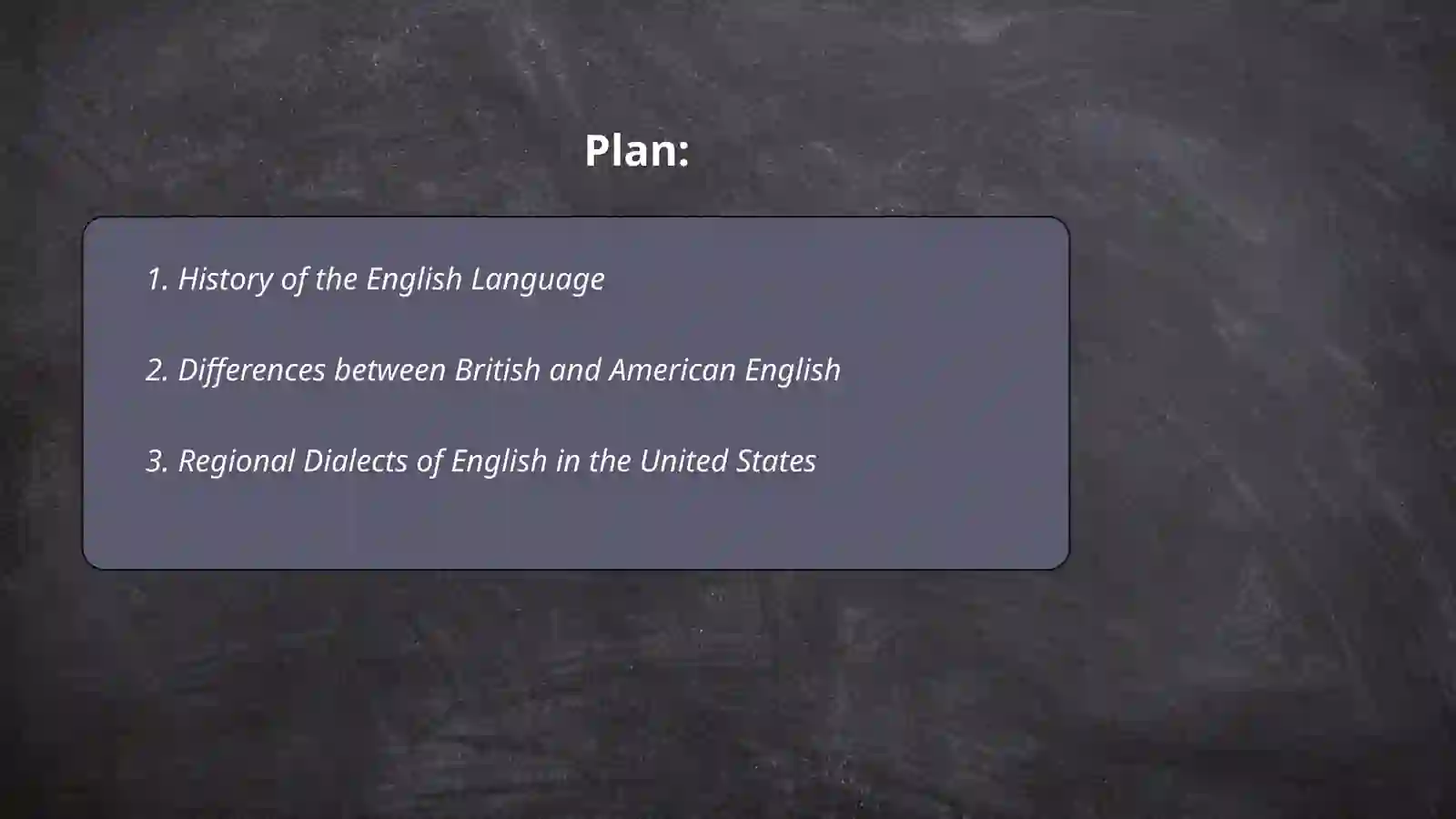Language and dialects in English 2