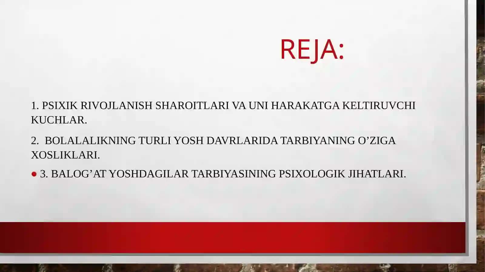Turli yosh davrlarida o'zlashtirish xususiyatlari 2