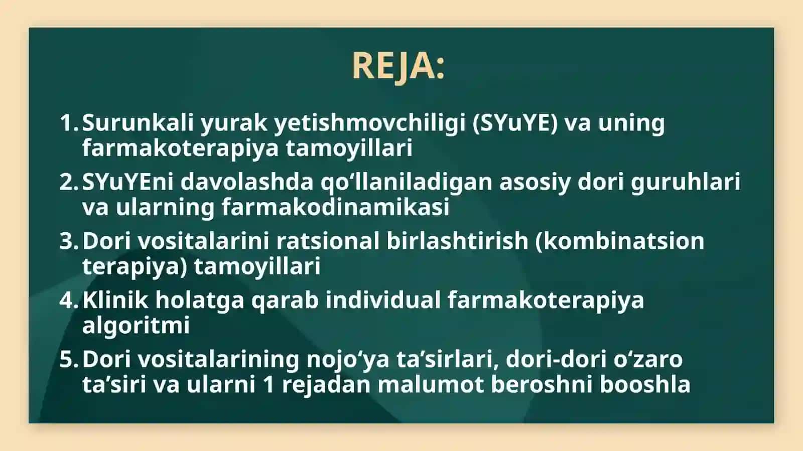 Surunkaliyurakyetish movchiligi dori vositalarni ratsional qo‘llashga klinik farmakologik yondashuv 2