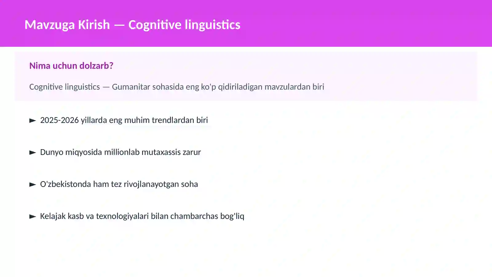 Cognitive linguistics 2