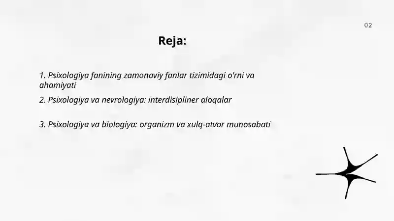 Psixologiya fanini zamonaviy fanlar tizimida tutgan o'rni 2