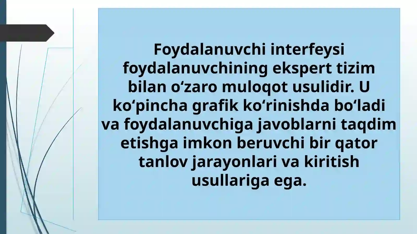 Foydalanuvchi interfeysi 2