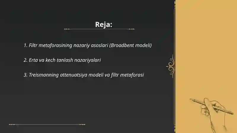 Filtr metaforasi va diqqat tadqiqoti 2
