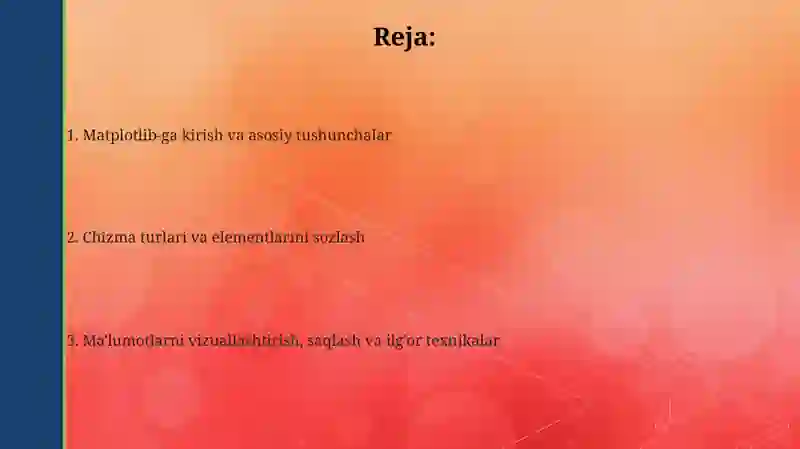 Matplotlib kutubxonasi bilan ishlash 2