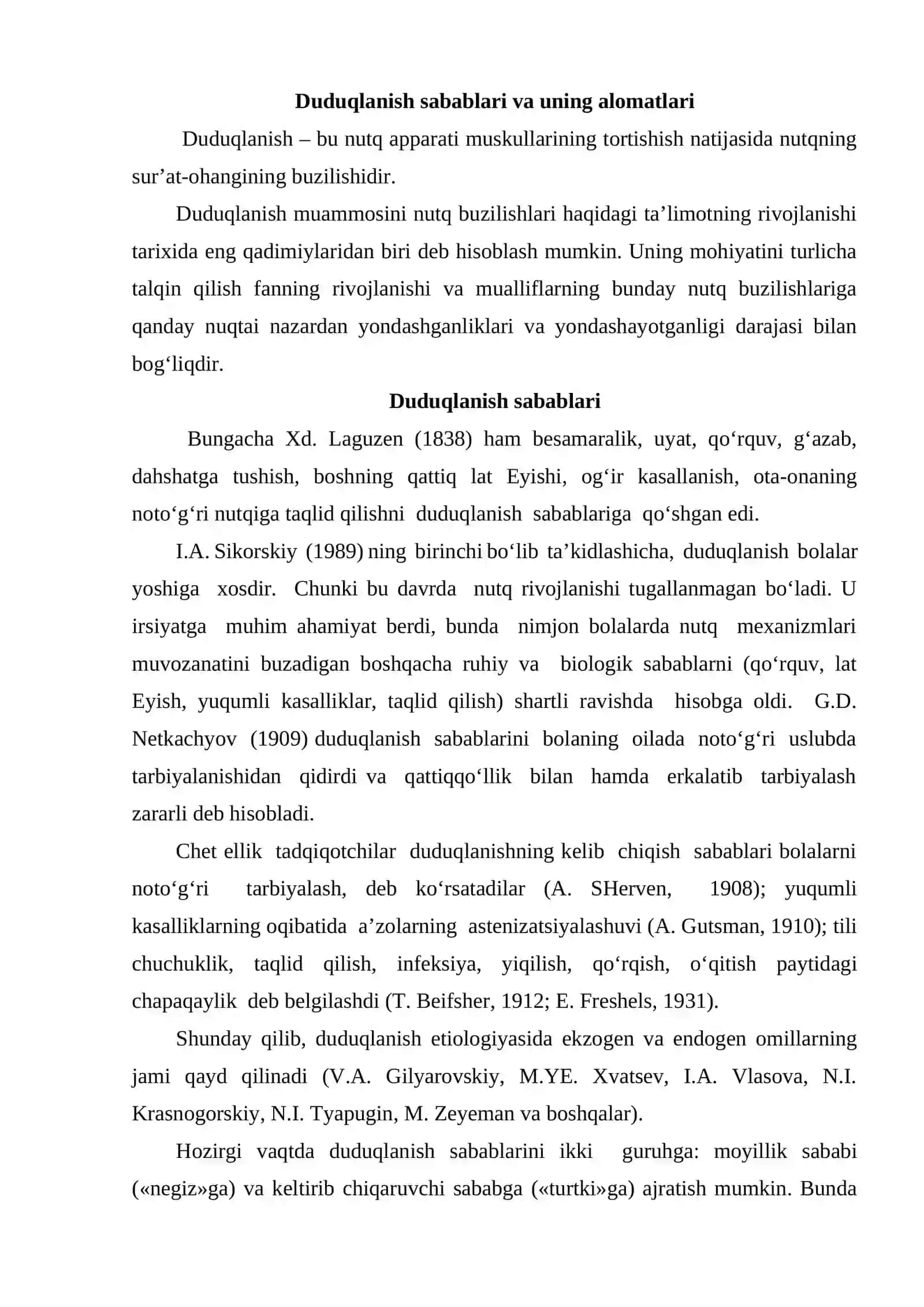 Duduqlanish nutq tezligi va ravonligini pay tortishishi bilan buzilishi 2
