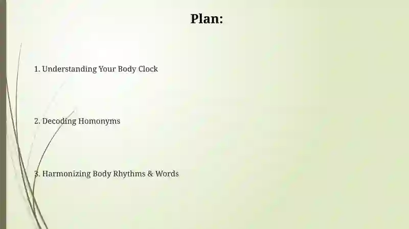 Body clock. Homonyms 2