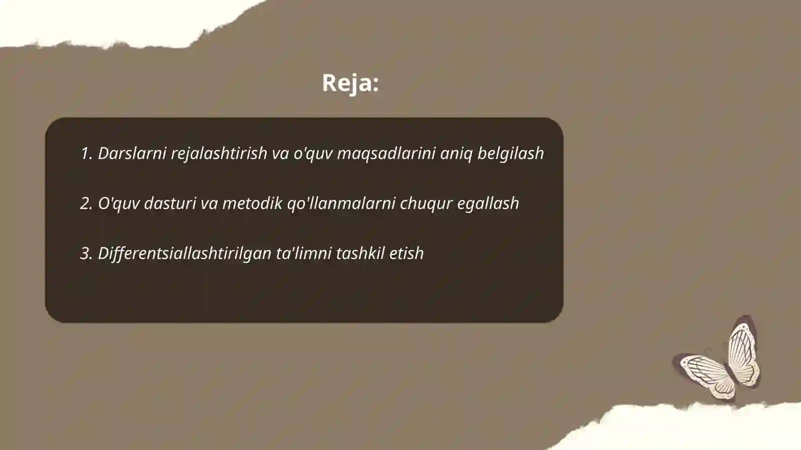 Sinf rahbarining o'quv faoliyati samaradorligini oshirishga qo'yilgan talablar 2