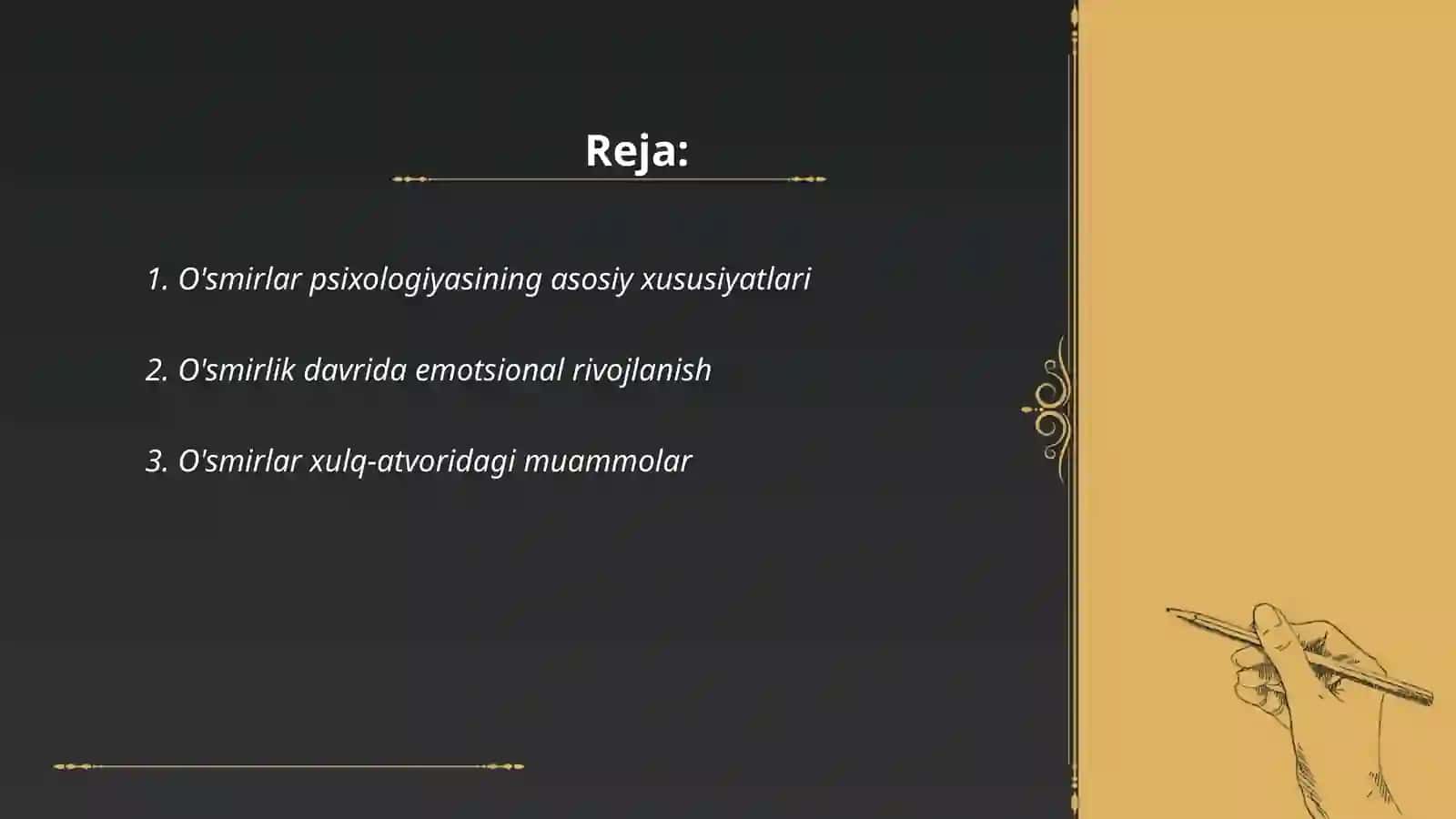 O'smirlar xulq-atvori psixodiagnostikasi va korreksiyasi 2