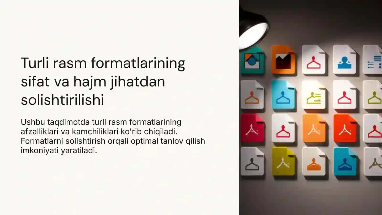 TURLI RASM FORMATLARINING SIFAT VA HAJM JIHATDAN SOLISHTIRILISHI 2