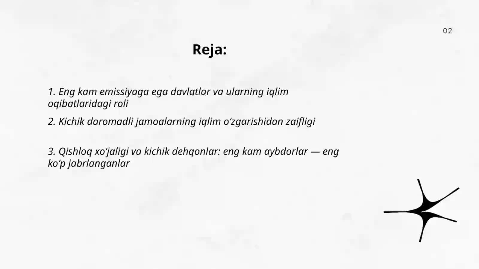 Iqlim ôzgarishi:eng kam aybdorlar-eng kop jabrlanganlar 2