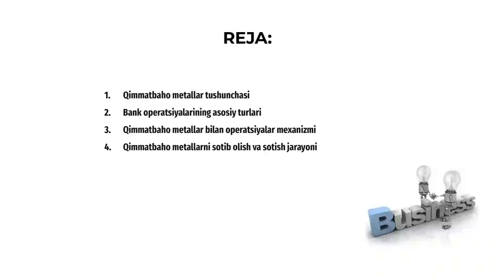 Qimmatbaho metallar bilan bank operatsiyalarining aso-siy turlari va ularni amalga oshirish texnologiyalari 2