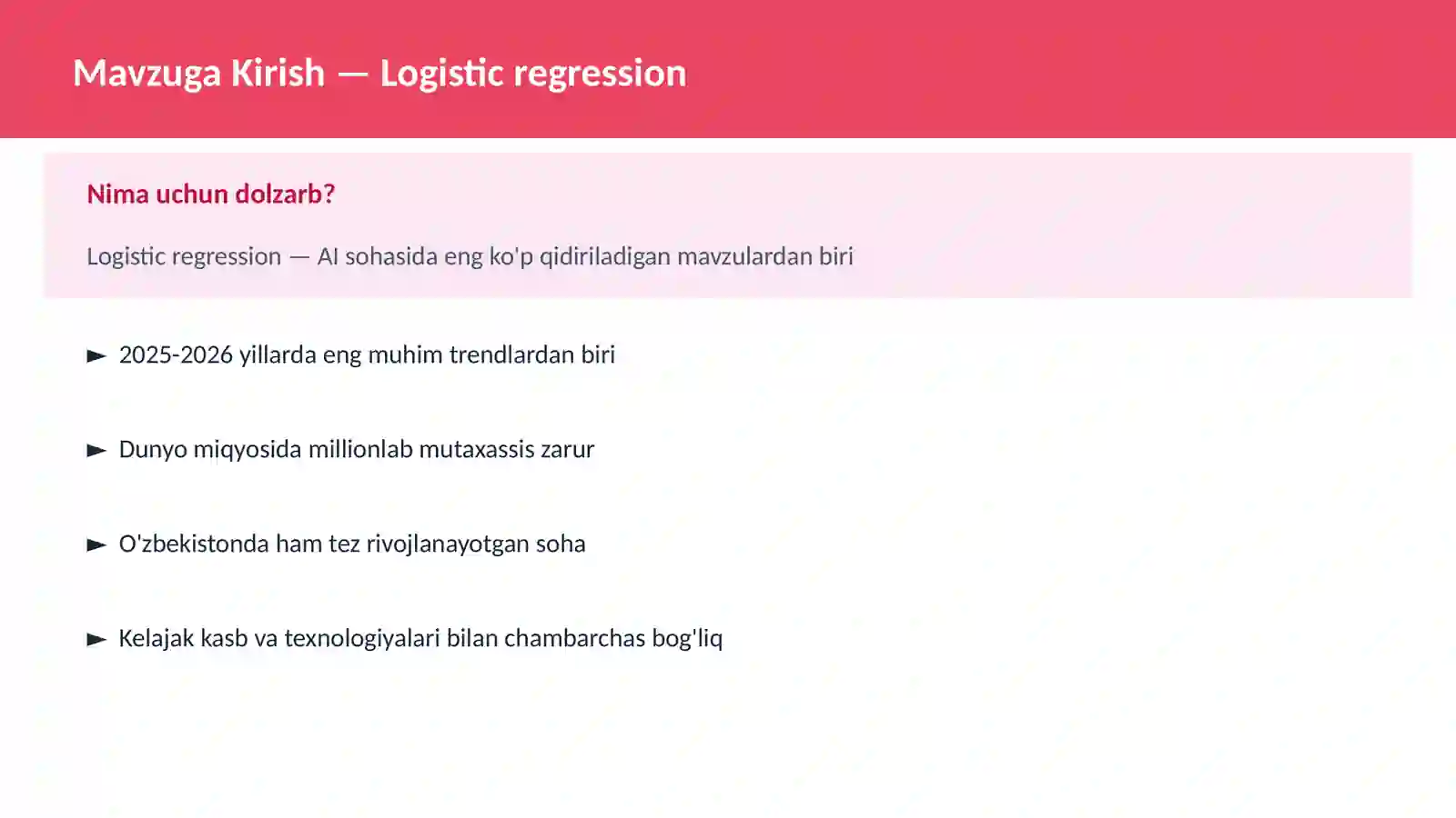 Logistic regression 2
