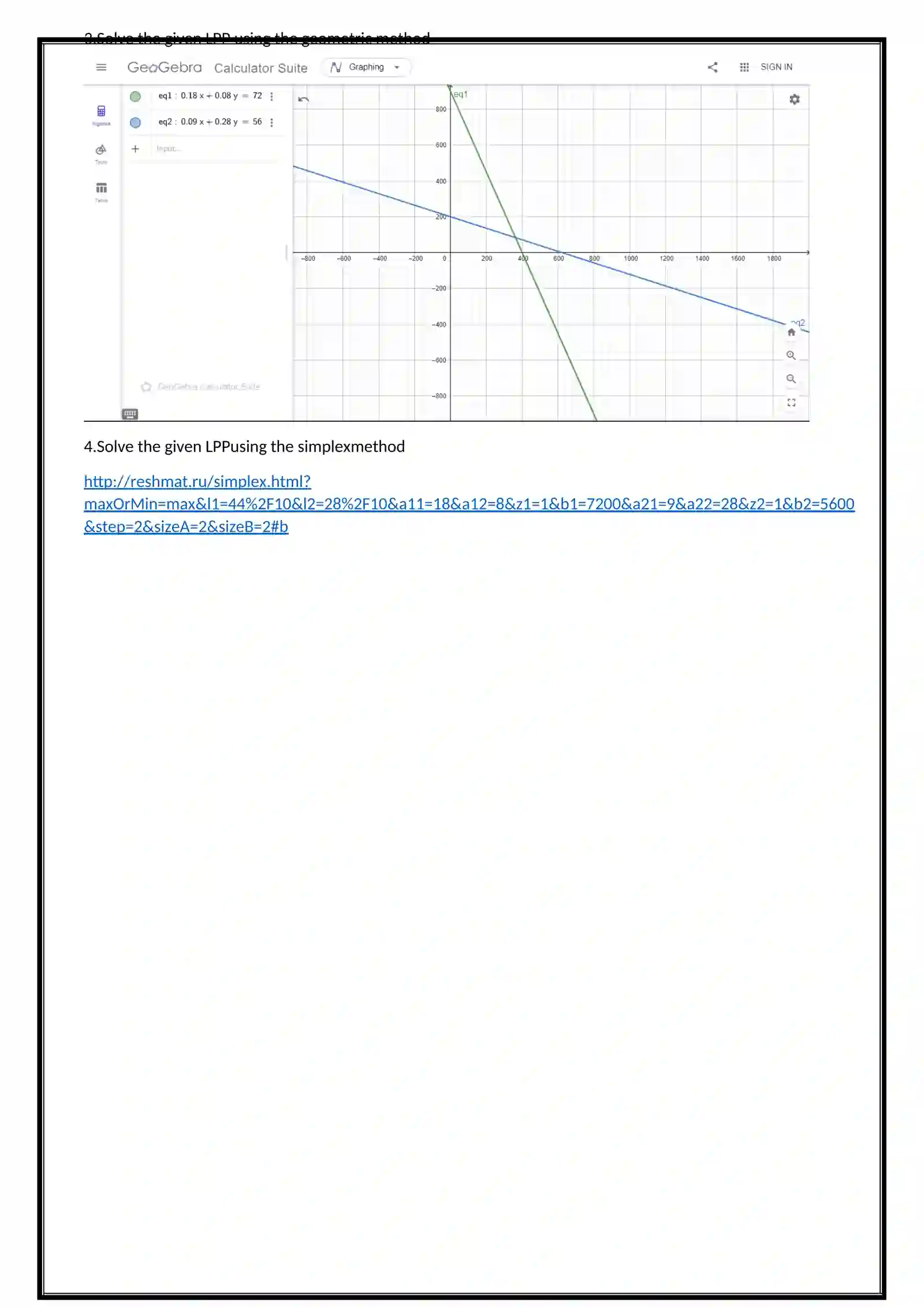 Compose and Solve Linear Programming Problems 2