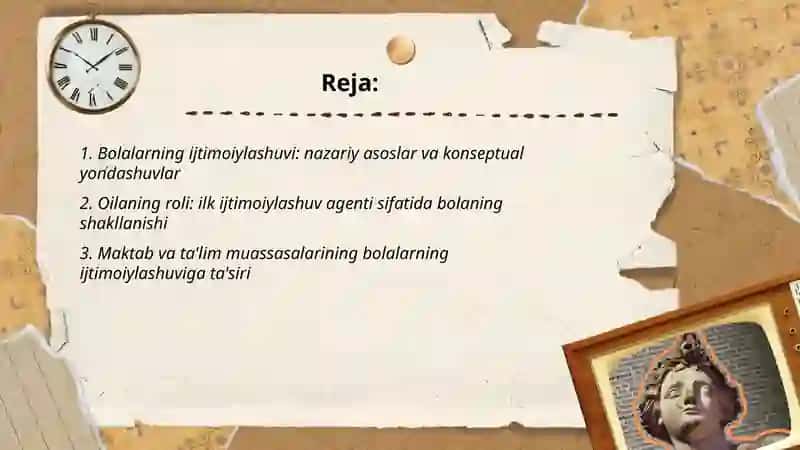 Bolalarning ijtimoiylashuvi va sotsiologik nazariyalari 2